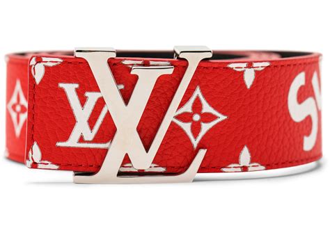 red louis vuitton belt supreme|supreme x Louis Vuitton queue.